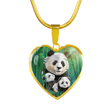 Load image into Gallery viewer, 18K Panda Gold Necklace Custom Engraved