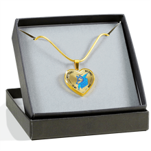 Load image into Gallery viewer, 18K Wolf Gold Necklace Custom Engraved
