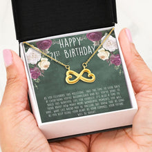Load image into Gallery viewer, 21St Birthday Gift Infinity Hearts Necklace Your Future Will Be Bright Happy Birthday