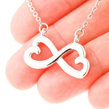 Load image into Gallery viewer, 35Th Birthday Gift Best Wishes Message Infinity Hearts Necklace