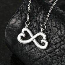 Load image into Gallery viewer, 24Th Birthday Gift Best Wishes Message Infinity Hearts Necklace