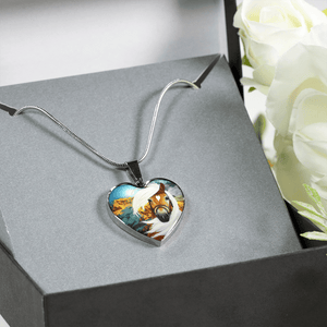 18K Horse Gold Necklace Custom Engraved
