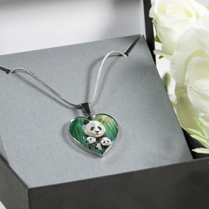 18K Panda Gold Necklace Custom Engraved