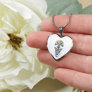 18K White Wolf Gold Necklace