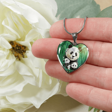 Load image into Gallery viewer, 18K Panda Gold Necklace Custom Engraved
