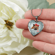 Load image into Gallery viewer, 18K German Shepherd Mom Necklace Custom Engraved
