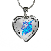 Load image into Gallery viewer, 18K Wolf Gold Necklace Custom Engraved
