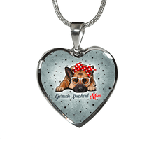 Load image into Gallery viewer, 18K German Shepherd Mom Necklace Custom Engraved
