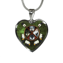 Load image into Gallery viewer, 18K 4 Wolves Gold Necklace Custom Engraved
