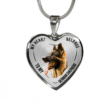Load image into Gallery viewer, 18K German Shepherd Gold Necklace Custom Engraved
