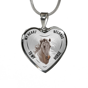 18K Horse Gold Necklace Custom Engraved