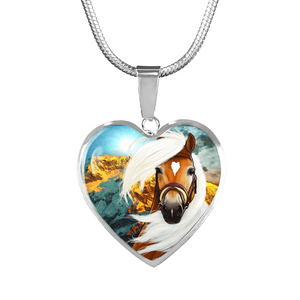 18K Horse Gold Necklace Custom Engraved