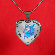 Load image into Gallery viewer, 18K Wolf Gold Necklace Custom Engraved
