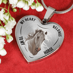 18K Horse Gold Necklace Custom Engraved