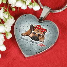 Load image into Gallery viewer, 18K German Shepherd Mom Necklace Custom Engraved

