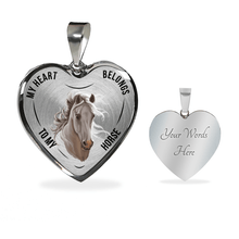 Load image into Gallery viewer, 18K Horse Gold Necklace Custom Engraved
