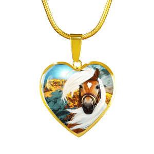 18K Horse Gold Necklace Custom Engraved