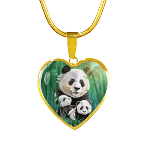 18K Panda Gold Necklace Custom Engraved