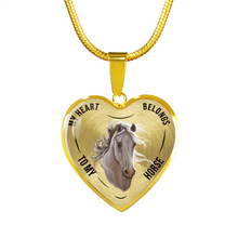 Load image into Gallery viewer, 18K Horse Gold Necklace Custom Engraved
