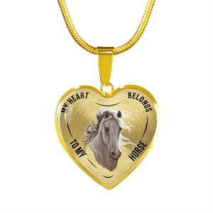 18K Horse Gold Necklace Custom Engraved