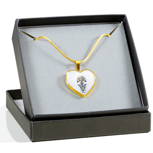 18K White Wolf Gold Necklace