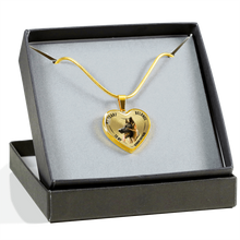 Load image into Gallery viewer, 18K German Shepherd Gold Necklace Custom Engraved
