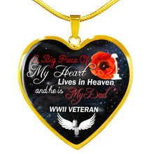 Load image into Gallery viewer, A Big Piece Of My Heart Necklace For Dads - Gift For Dads, Gift Idea For Dads. Custom Engraved
