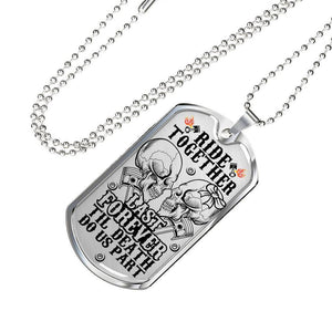 'Til Death Do Us Part - Biker Dog Tag Necklace Custom Engraved