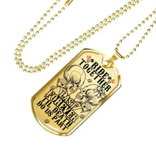 Load image into Gallery viewer, &#39;Til Death Do Us Part - Biker Dog Tag Necklace Custom Engraved
