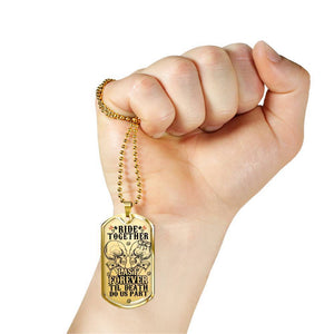 'Til Death Do Us Part - Biker Dog Tag Necklace Custom Engraved