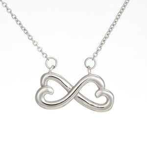 *Gf030* Gift For Girlfriend - Heart-Shaped Infinity Symbol Necklace