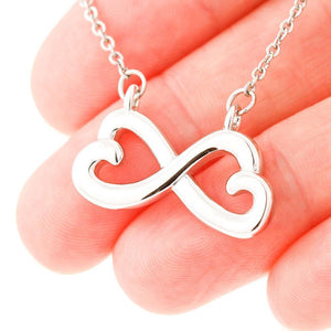 *Gf030* Gift For Girlfriend - Heart-Shaped Infinity Symbol Necklace