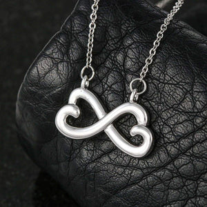 *Gf072* Gift For Girlfriend - Heart-Shaped Infinity Symbol Necklace