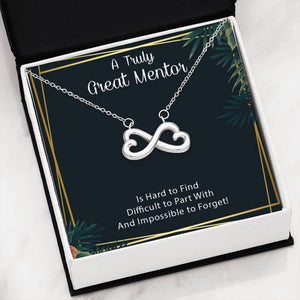 A Truly Great Mentor 2 Infinity Hearts Necklace