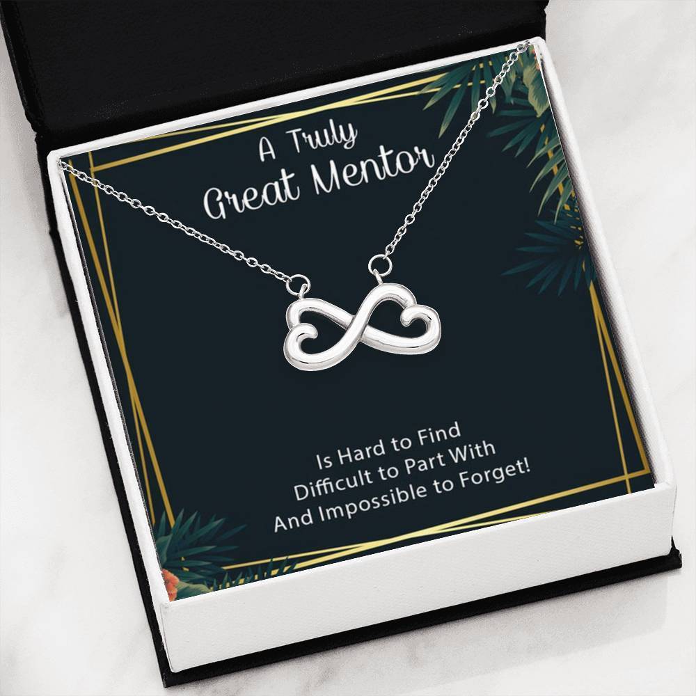 A Truly Great Mentor 2 Infinity Hearts Necklace