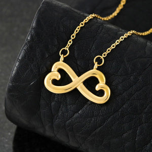 *Gf030* Gift For Girlfriend - Heart-Shaped Infinity Symbol Necklace