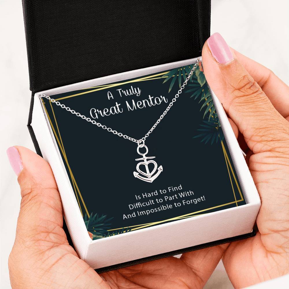 A Truly Great Mentor 2 Anchor Necklace