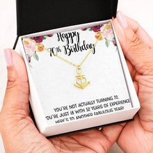Load image into Gallery viewer, 70Th Birthday Gift Wising Message Anchor Necklace
