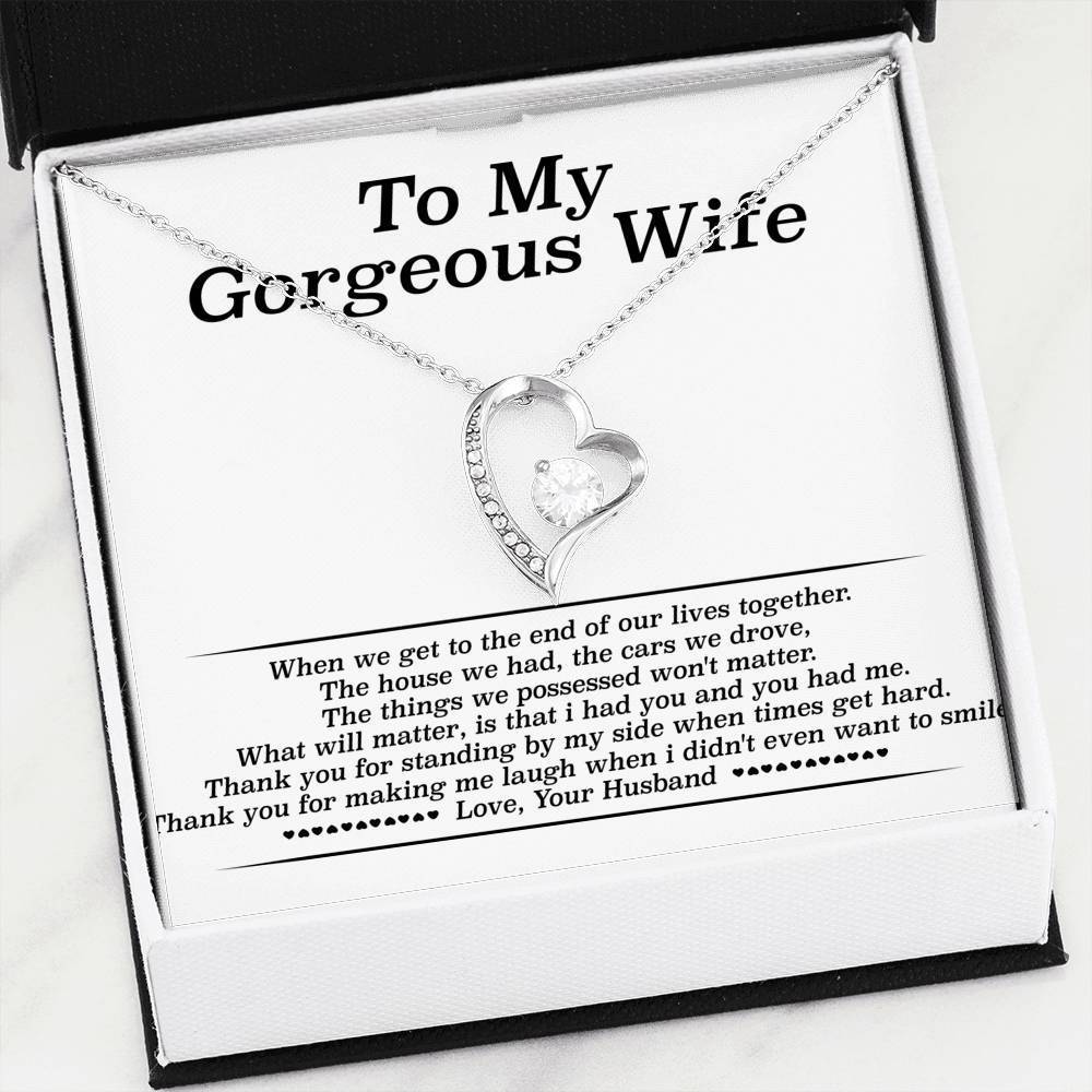 **Wf019 - Heart Necklace With Box Insert / Gift For Wife