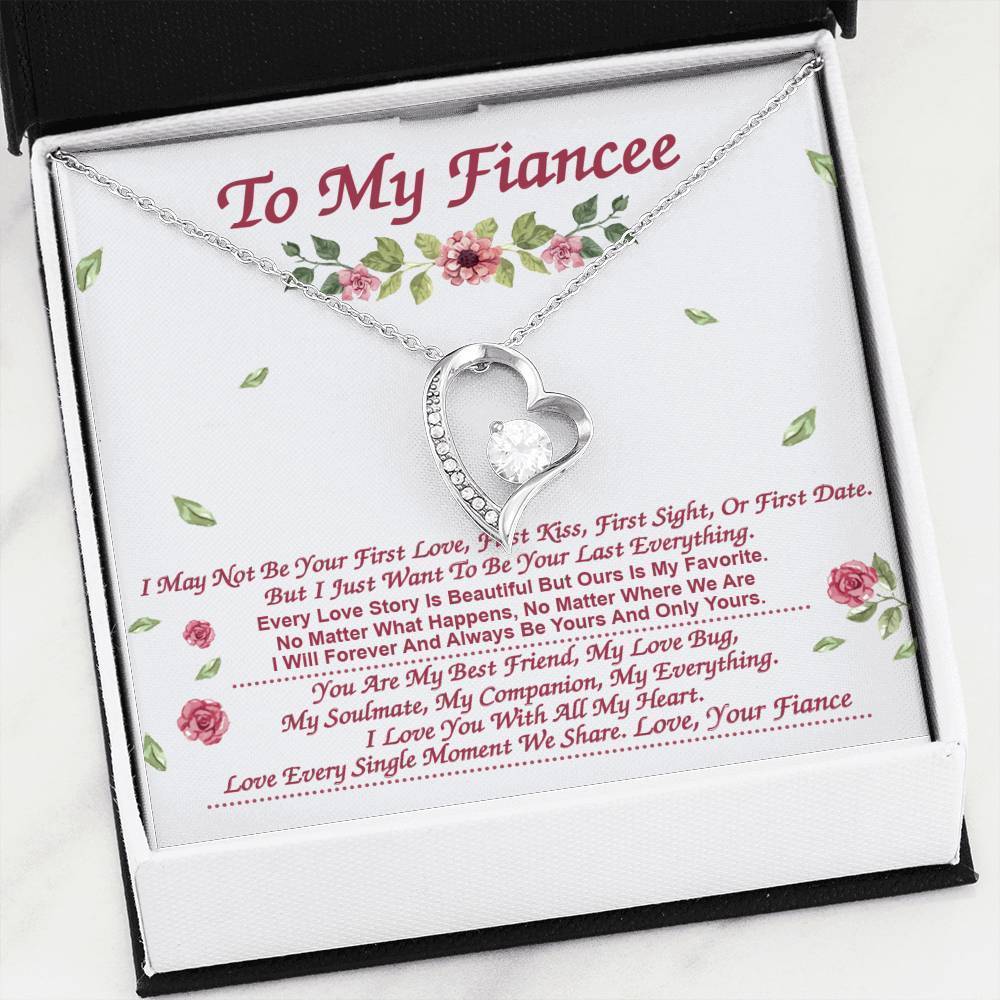 **Fe040 - Heart Necklace With Box Insert / Gift For Fiancee
