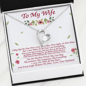 **Wf084 - Heart Necklace With Box Insert / Gift For Wife