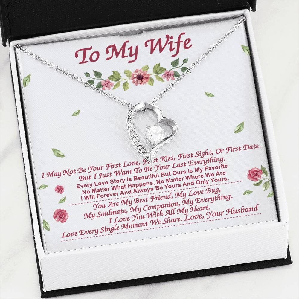 **Wf084 - Heart Necklace With Box Insert / Gift For Wife