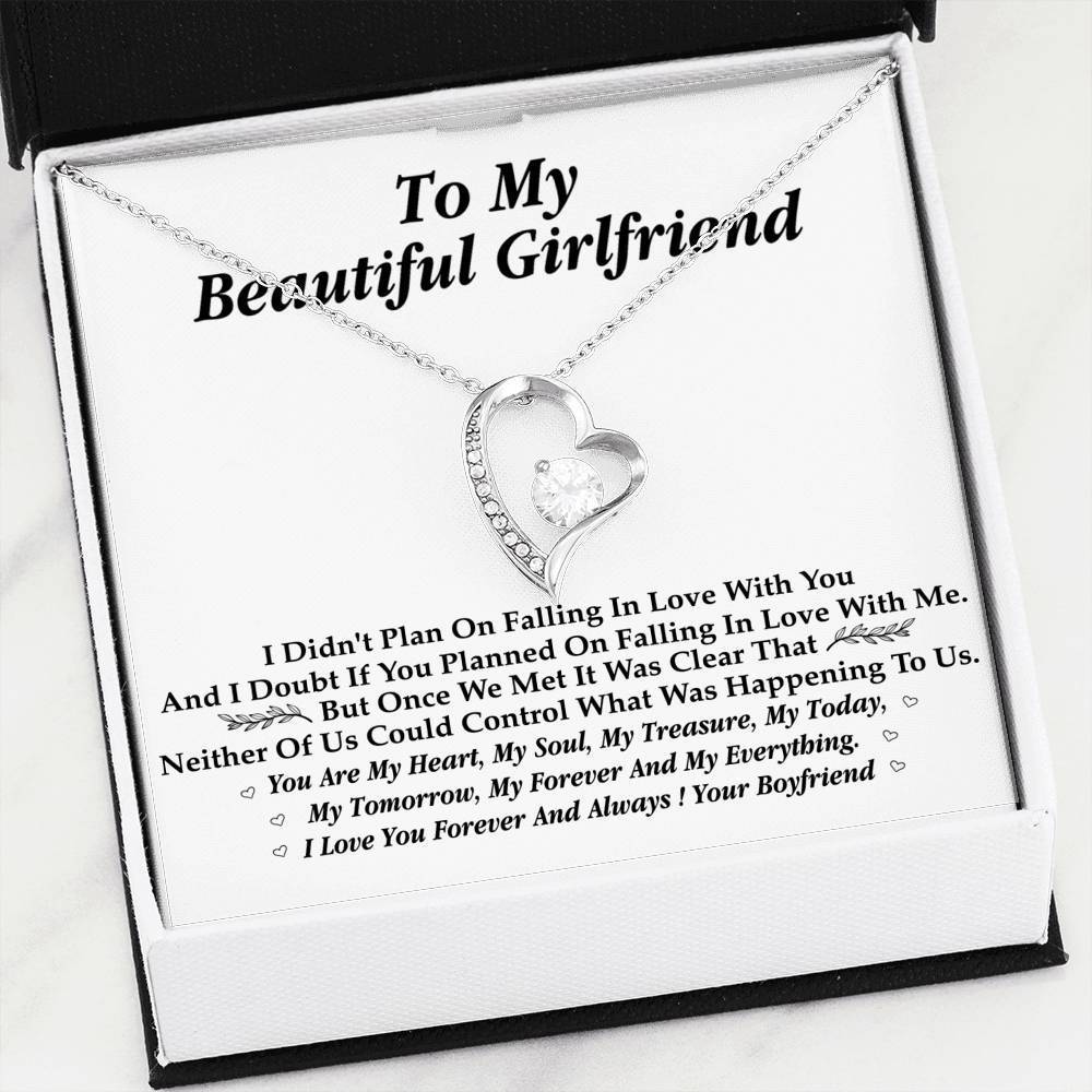 **Gf030 - Heart Necklace With Box Insert / Gift For Girlfriend