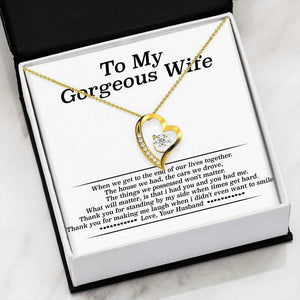 **Wf019 - Heart Necklace With Box Insert / Gift For Wife