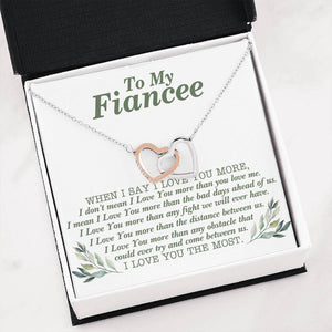**Fe007 -  Interlocked Necklace With Box Insert / Gift For Fiancee