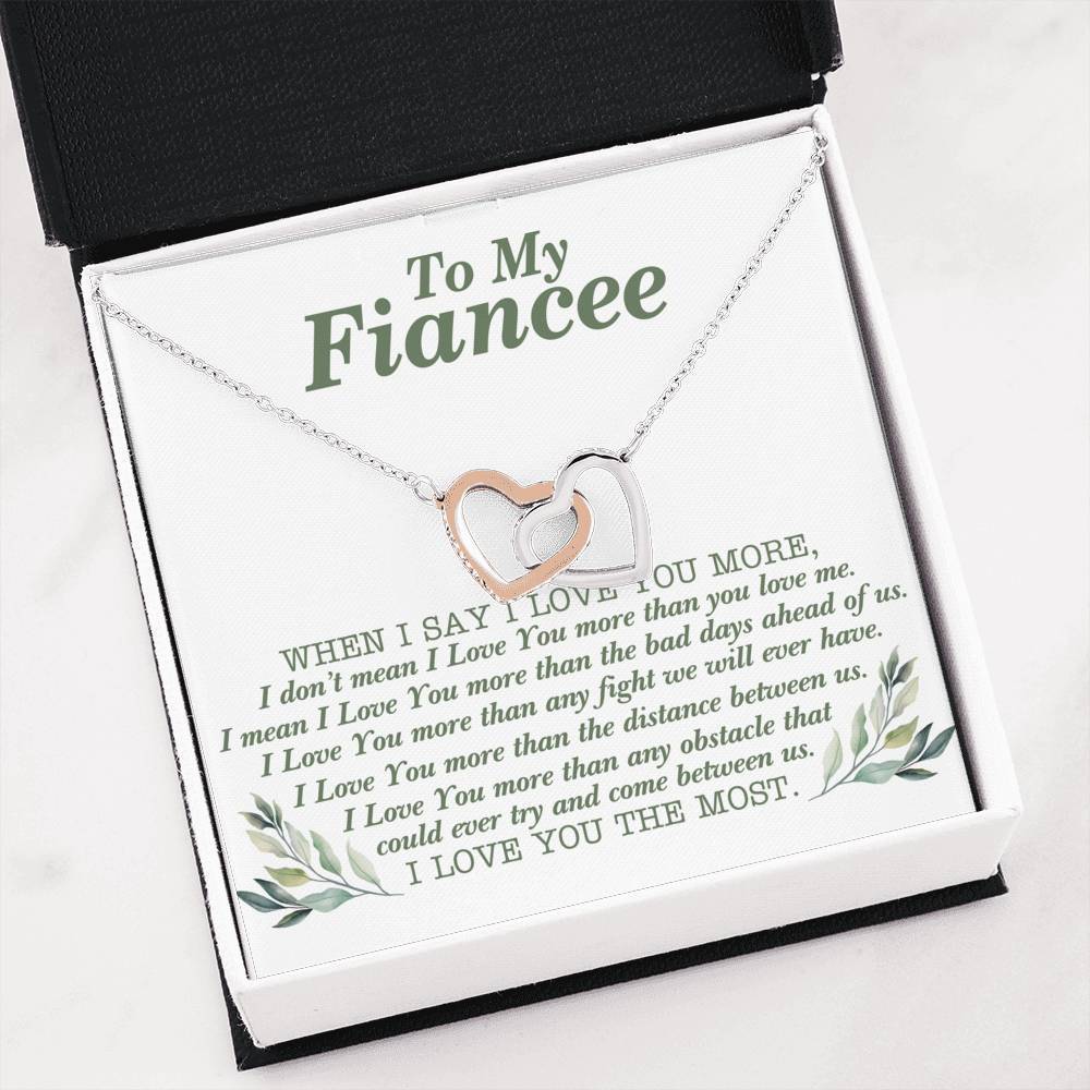 **Fe007 -  Interlocked Necklace With Box Insert / Gift For Fiancee