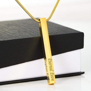 ShineOn Fulfillment Jewelry 4 Sided Stick Necklace