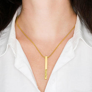 ShineOn Fulfillment Jewelry 4 Sided Stick Necklace