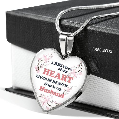 ShineOn Fulfillment Jewelry A Big Piece Of My Heart Lives In Heaven Necklace
