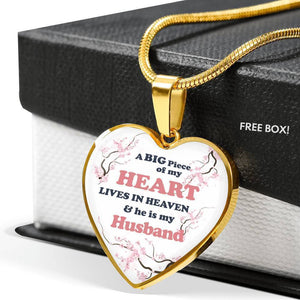 ShineOn Fulfillment Jewelry A Big Piece Of My Heart Lives In Heaven Necklace